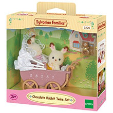 Sylvanian Families Baby Carriage and Chocolate Rabbit Twins set