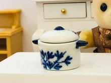 Blue White patterned Pot with Lid