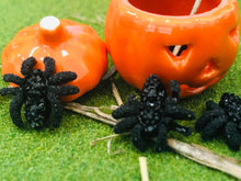Miniature dollshouse spiders Halloween accessory