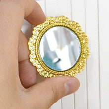 Dollhouse minaiture circle mirror gold