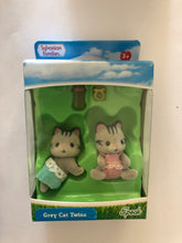 Sylvanian Families Gray Striped Cat Twins