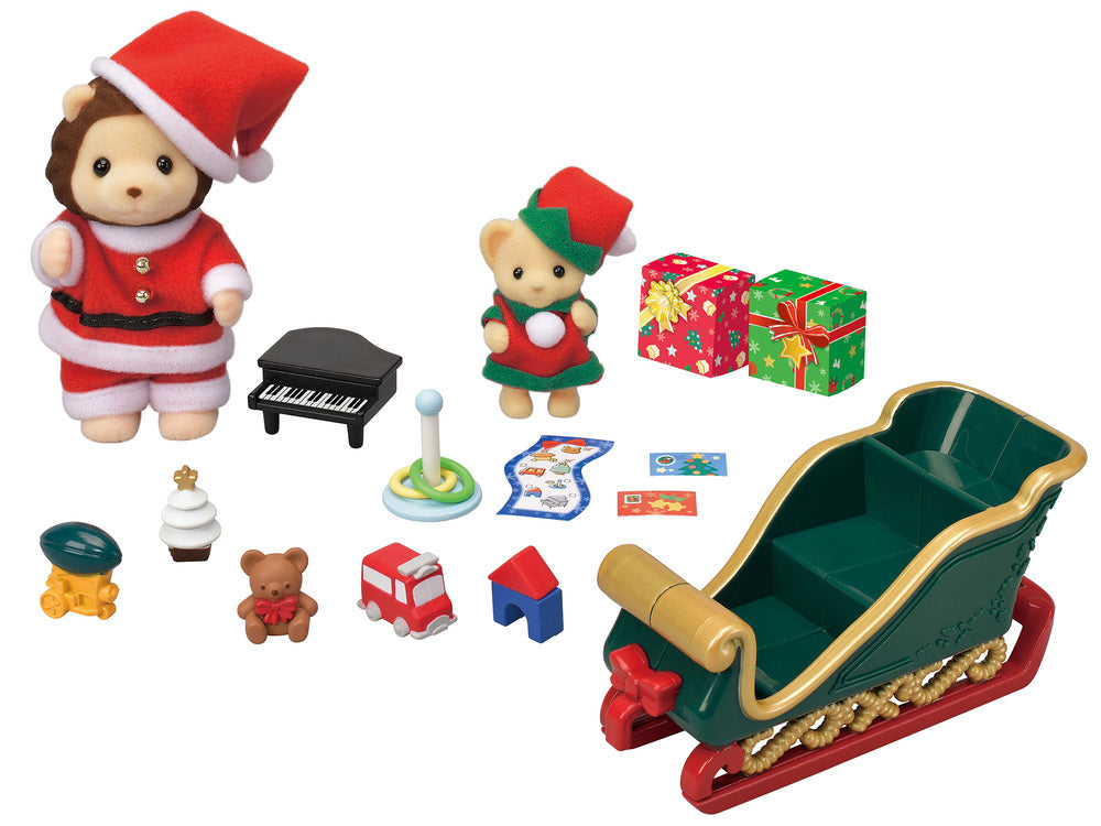 Sylvanian Families Christmas Sleigh winter Lion Santa
