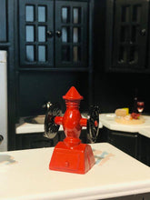 Dollhouse miniature red coffee grinder 
