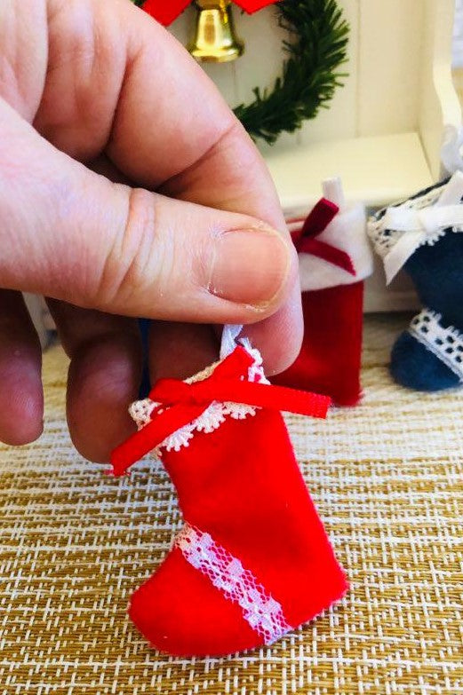 Plush Christmas Stocking - Set of 4 - Miniature