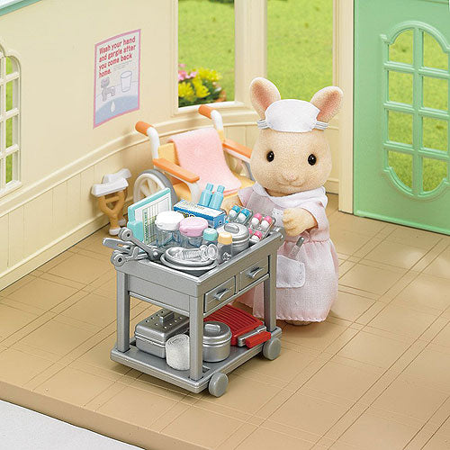 Sylvanian Families Nurse Kate Milk Rabbit in the clinic