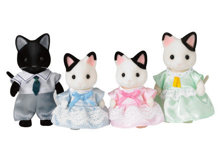 Sylvanian Families Tuxedo Cat Family on sale in store now