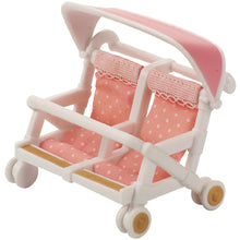 Sylvanian Families Double Pushchair with rotating wheels