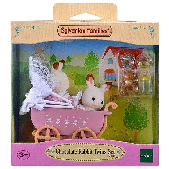 Sylvanian Families Baby Carriage and Chocolate Rabbit Twins set Dollhouse Accessories Australia