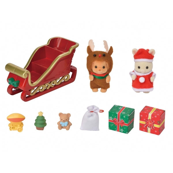 Sylvanian Families Baby Sleigh Ride Set Australia Christmas set